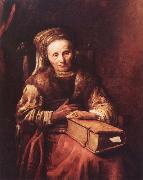 Carel Van der Pluym, Old woman with a book